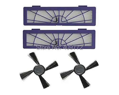 

10 Pack (5 Side Brush +5 HEPA filter) Neato Botvac Side Brush & High-Performance HEPA Filter for 70e 75 80 85 Vacuum Cleaner