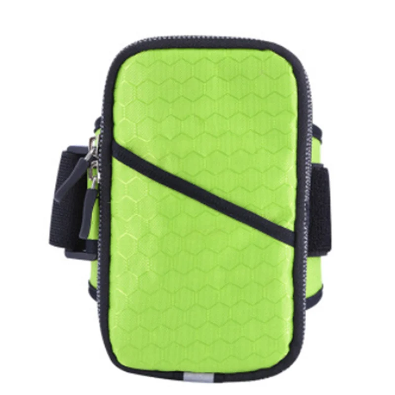 Нарукавник для бега Фитнес руки мобильный телефон ремешок сумка для iphone 7 6s 6 plus 5,5 дюймов для мобильного телефона, наручный держатель браслет на запястье - Цвет: Зеленый