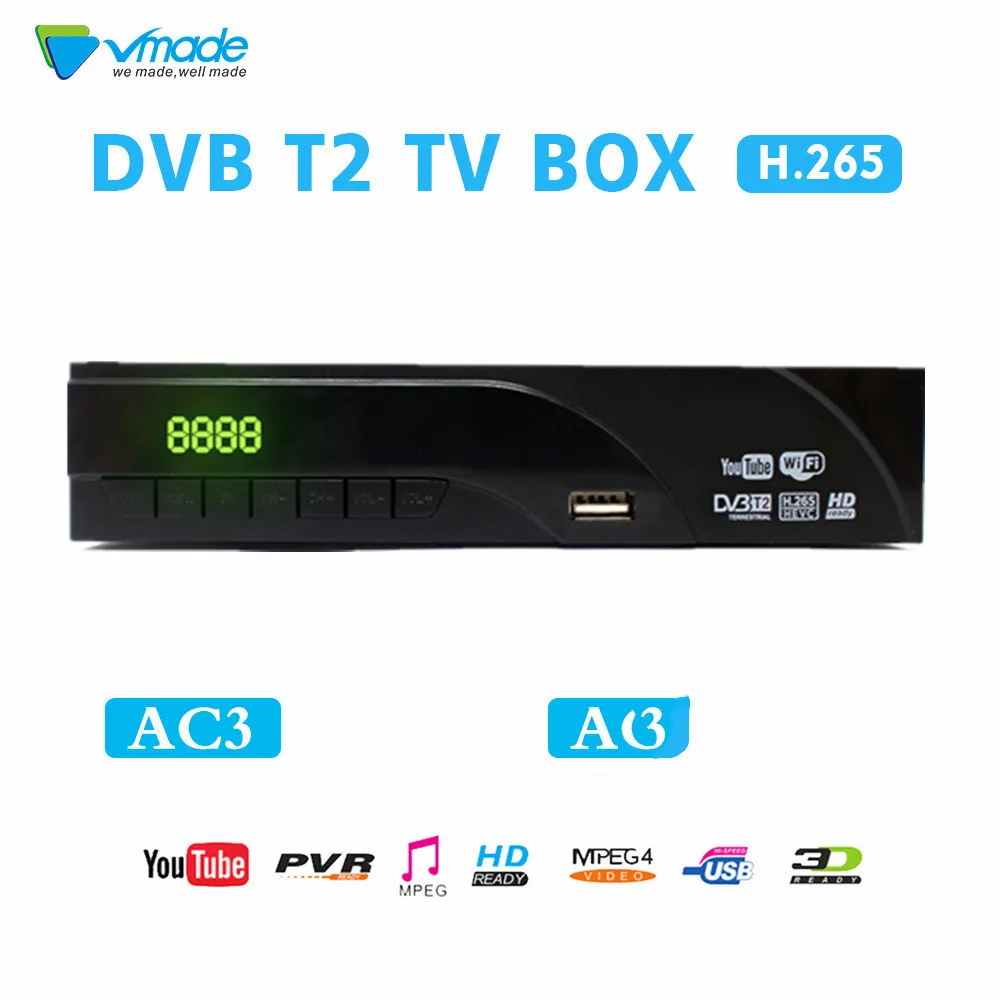 

Newest DVB-T2 Terrestrial digital receiver supports H.265/HEVC DVB-T h265 hevc dvb t2 hot sale Europe Czech Republic