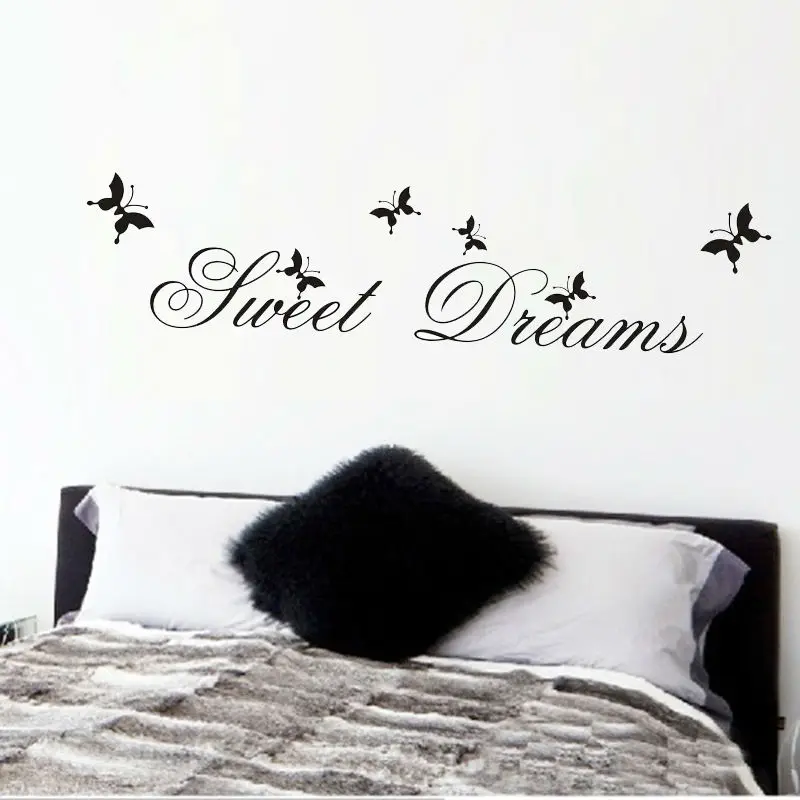 

sweet dreams wall stickers bedroom decoration diy home decor wall decals quotes mural arts printing pvc poster