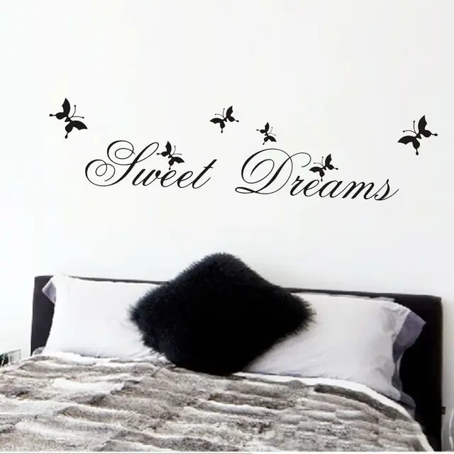 sweet dreams wall stickers bedroom decoration diy home decor wall
