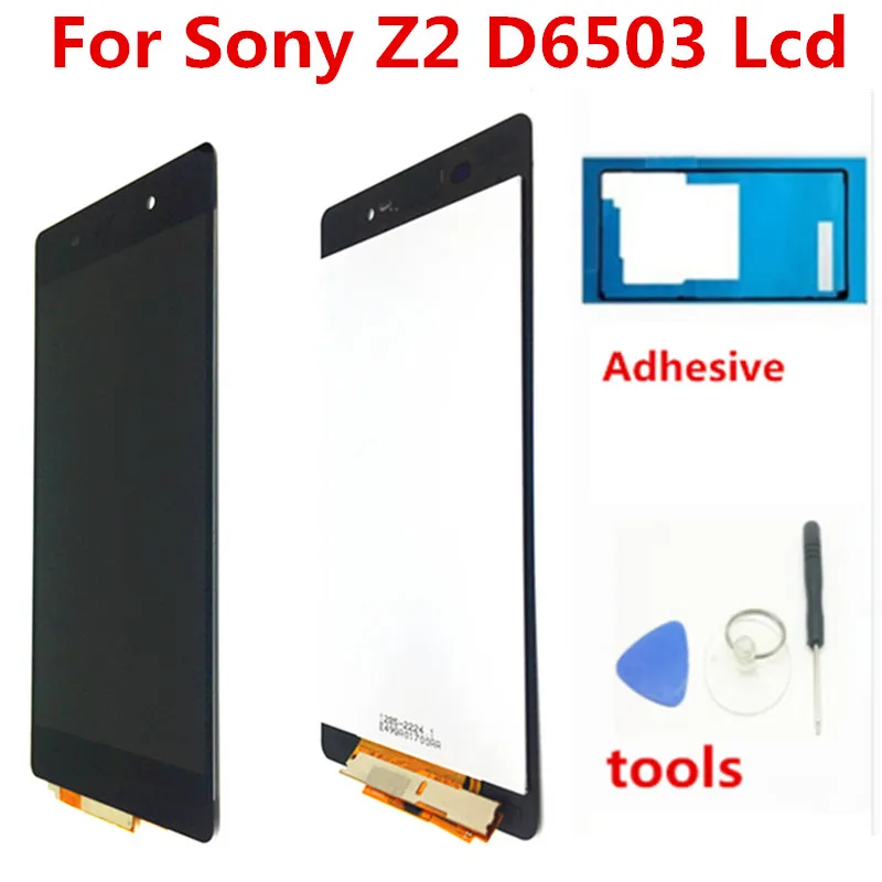 

100% Tested LCD Display For Sony Xperia Z2 D6502 D6503 D6543 L50W D6502D Touch screen Digitizer Assembly Frame with Free Tools