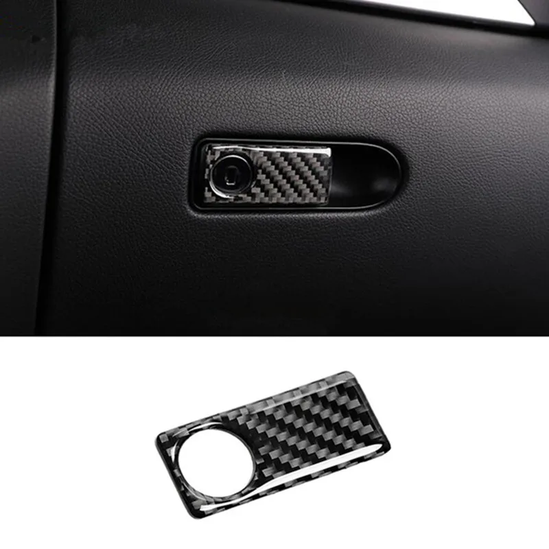 Carbon Fiber Copilot Glove Box Panel Cover Trim For Mercedes Benz E Class W213- Car Interior Accessories