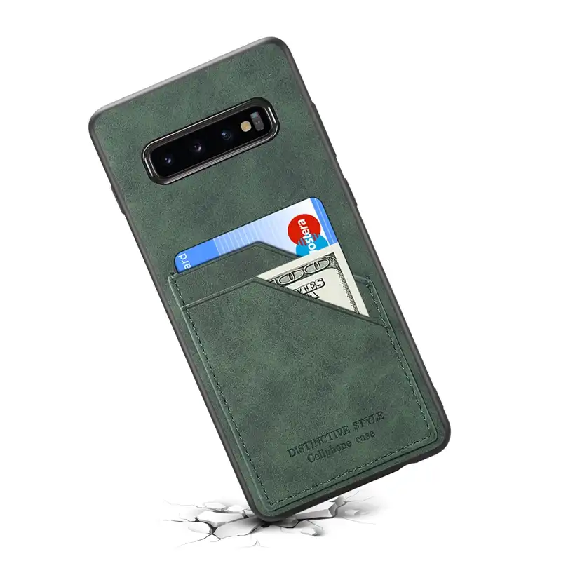 Чехол с карманом для карт Samsung Galaxy S10 S10e plus Винтажный чехол телефона из