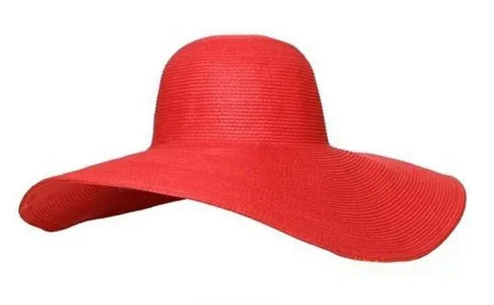 Модный стиль,, для взрослых женщин и девочек, модная большая шляпа от солнца, летняя пляжная шляпа, аксессуары - Цвет: red