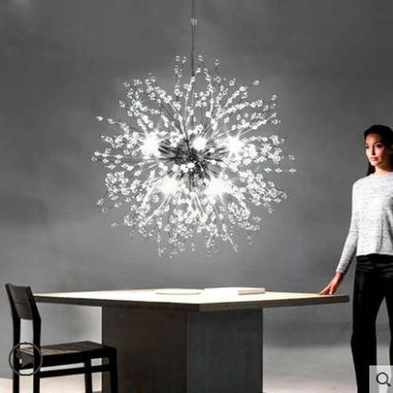 

Modern minimalist living room chandelier creative Crystal restaurant lighting personality clothing store lamp art warm bedroom