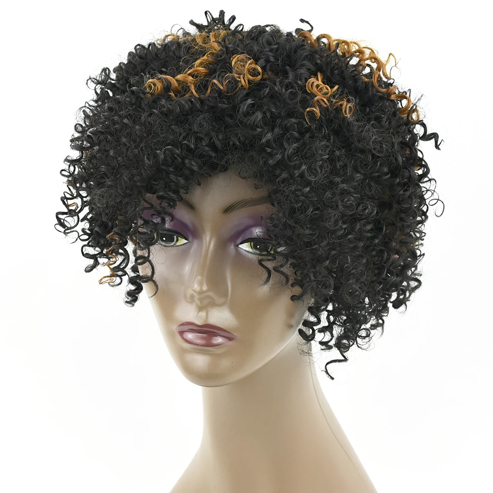 Soowee странный фигурные короткие Синтетические волосы парик для черный Для женщин партии прическа Косплэй Искусственные парики Женские