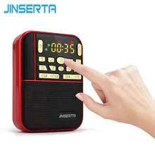 JINSERTA мини Fm карман стерео радио Портативный Micro Sd s Мода Группа Динамик Tf Usb Mp3 Динамик s с приемом УКВ-диапазона и громкий Динамик