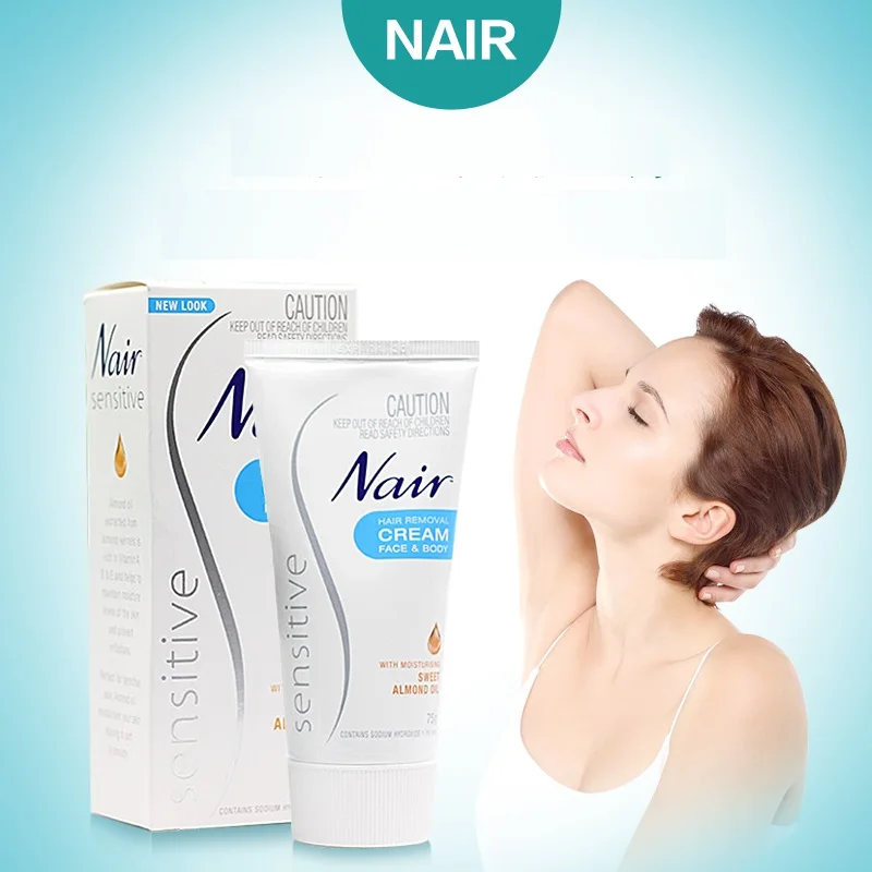Австралийское Nair чувствительное удаление волос Cream75g мягкое и быстрое вокруг