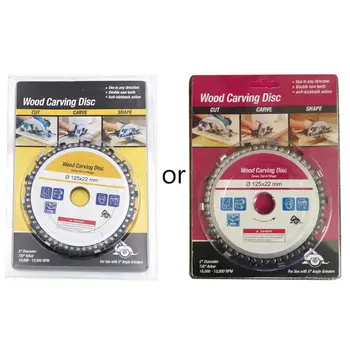 

5 Inch 14Tooth Grinder Chainsaw Disc for Cutting Wood Saw Blade Chain Circular 125*22mm Random Color