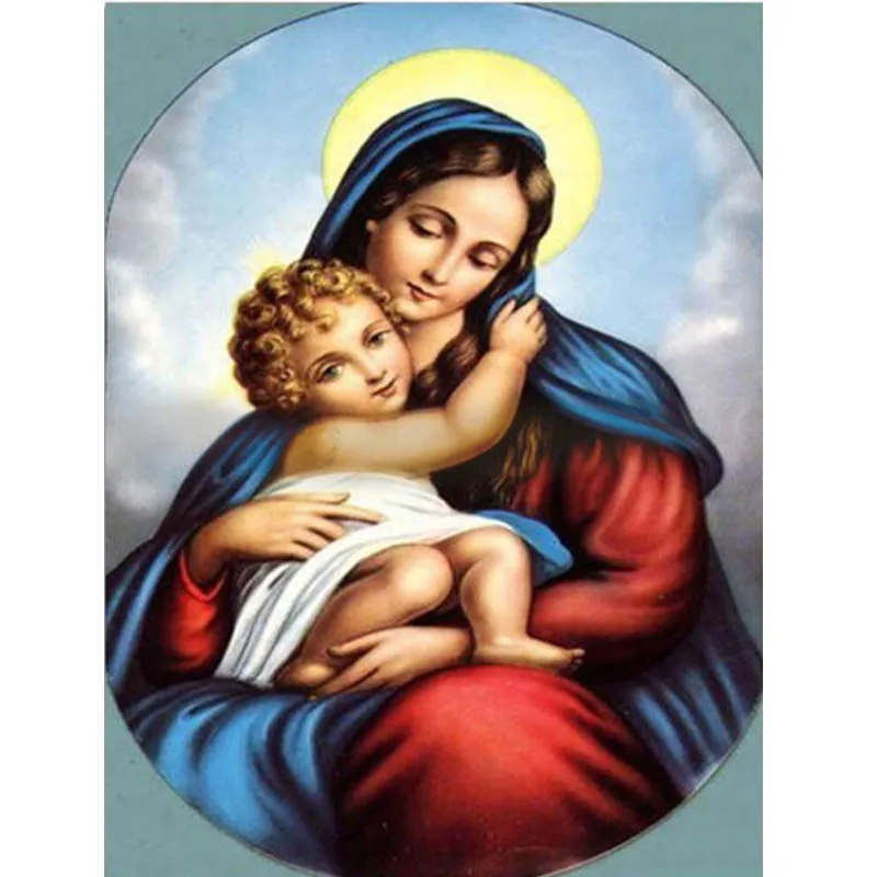Изображение девы марии с младенцем
