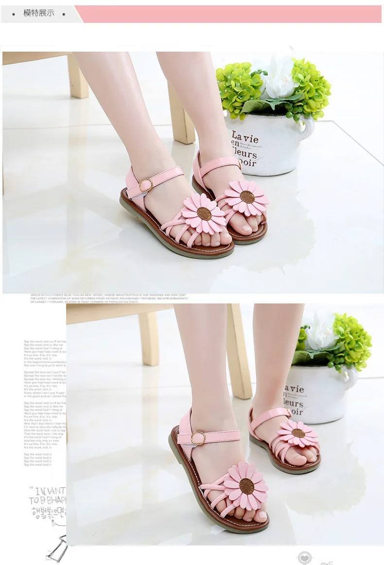 Sapatos para Meninas do Bebê Sandálias de Couro Cuzullaa Verão Crianças Flores Sapatos Princesa Gladiador Vestido pu Sol 3 High Quality Mamãe e Bebê