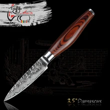 HAOYE 3,5 “damaskus schälmesser japanischen vg10 schmiedestahl luxuxqualitäts schälen obst kleines messer sharp küchenmesser neue