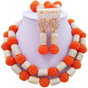 

Factory Direct Sale Orange Beige African Women Anniversary Crystal Bridal Jewelry Sets 2C-ZHSH-13