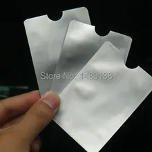 300 шт блокирующий RFID алюминиевый рукав для защиты с протекторами для банковских карт держатель без печати этикеток