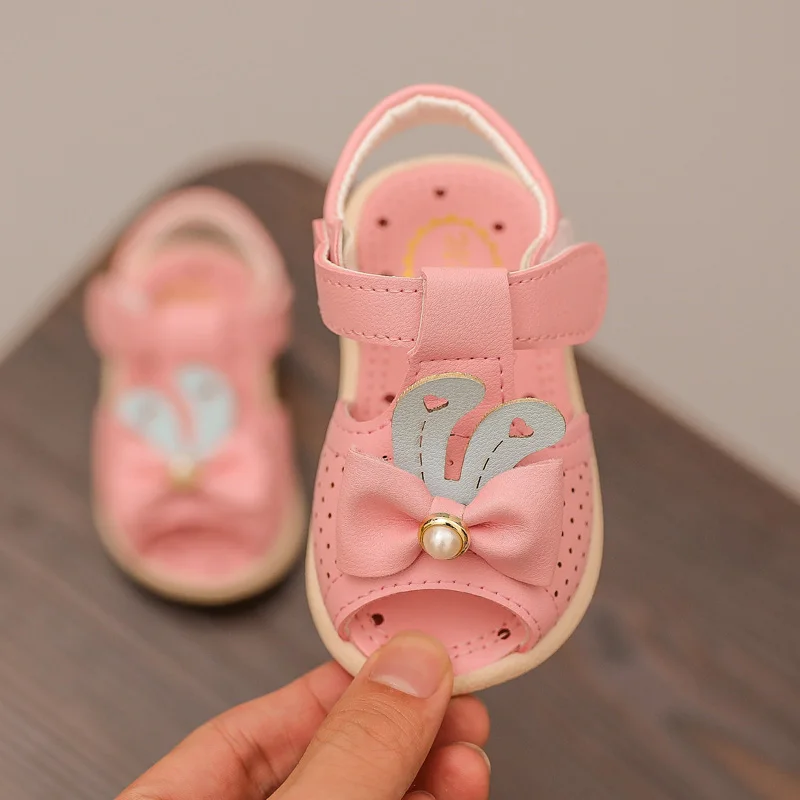 Детские сандалии для девочек; Летняя обувь; милая обувь для малышей с бантом; детская обувь принцессы; детские сандалии с мягкой подошвой для младенцев