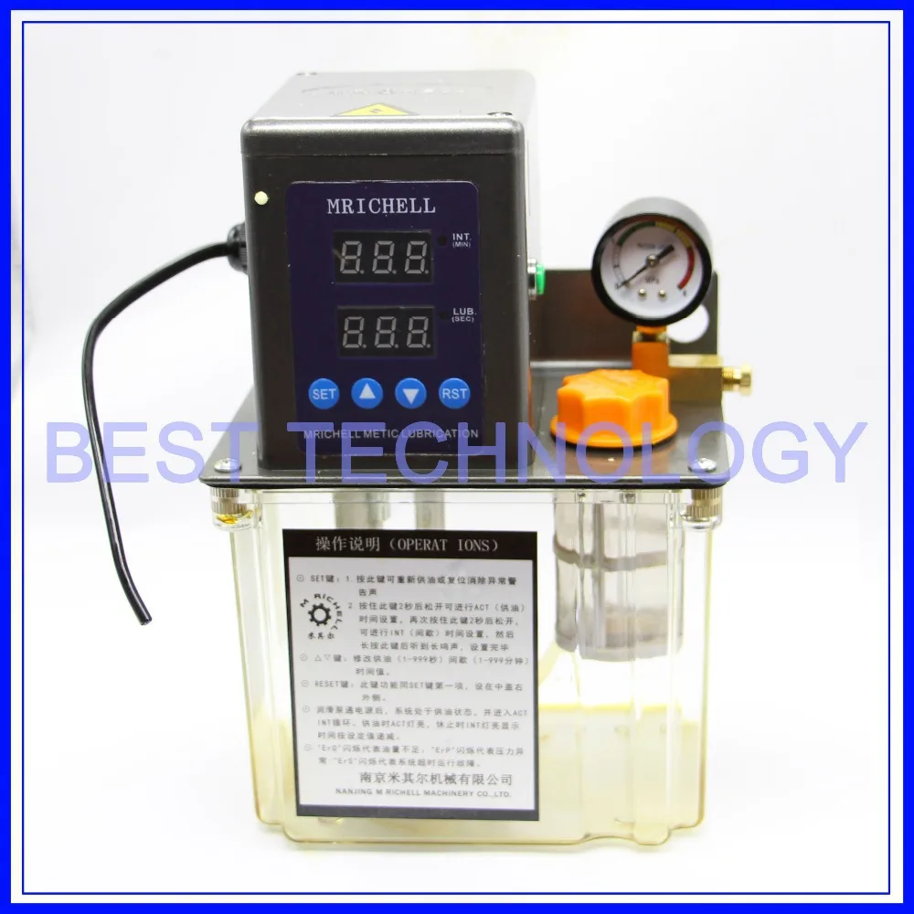 

15pcs 1.5L 220V AC Electric Auto Lubrication Pump CNC Engraving Router machine Automatic Oil Pump Double digital