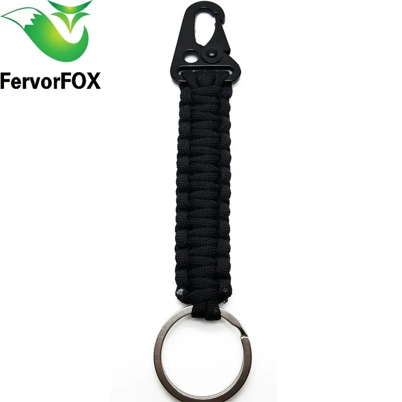 1Pcs Outdoor Survival Kit Parachute Cord Keychain Military Emergency