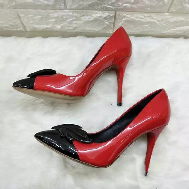 

2017 New Arrival Wedding Party Dress Shoes Women Pointed Toe Sexy Pumps High Quality Patchwork Leaf Embellished High Heels