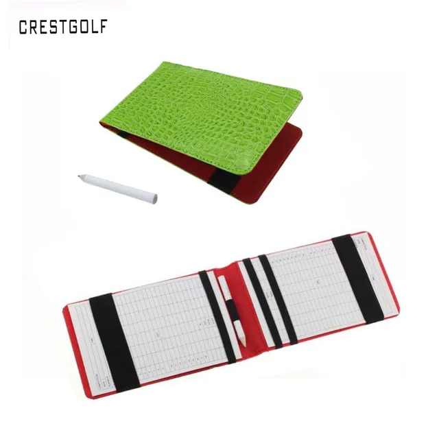 US $6.99 CRESTGOLF Promotion Price Popular Golf Score Card Holder Easy Carry Golf Gifts with Green and Black