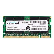 Crucial laptop RAM DDR2 533MHZ 1.8V 4CL 200pin 1GB 2GB Laptop Memory ddr2 2GB=2PCS*1G PC2-4200S Crucial laptop RAM DDR2 533MHZ 1.8V 4CL 200pin 1GB 2GB Laptop Memory ddr2 2GB=2PCS*1G PC2-4200S