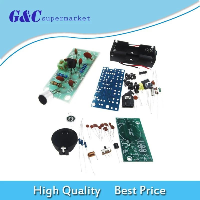 FM радио приемник модуль беспроводной микрофон PCB DIY Электронные