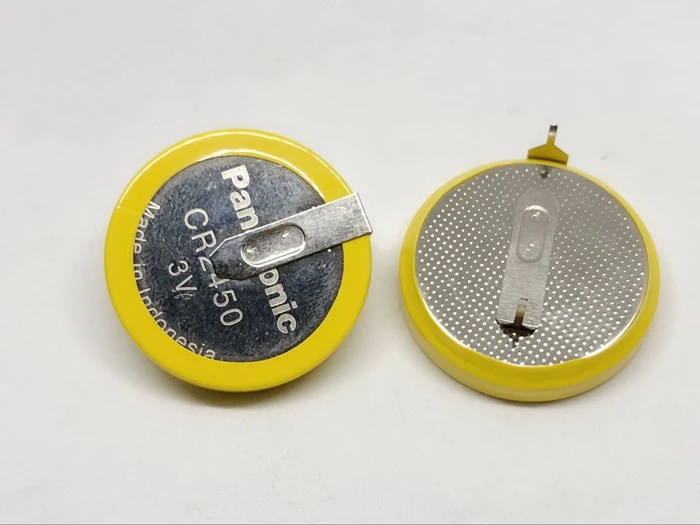 

25pcs/lot Original Battery For Panasonic CR2450 Button Cell Welding Feet Coin 3V 180 degree 2 Feet Solder Pins Watch Batteries