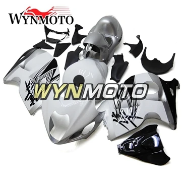 Мотоцикл Обтекатели для Suzuki GSXR1300 Hayabusa 2008 2009 2010 2011 2012 2013 ABS Пластик впрыска серебристо-белый