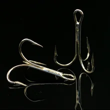Лот 100 шт. рыболовный крючок заточенный тройной высокоуглеродистой стали Крючки колючие рыболовный крючок 1/0#, 2/0#, 3/0#, 1#, 2#. 3#, 4#, 6#, 8#, 10#, 12