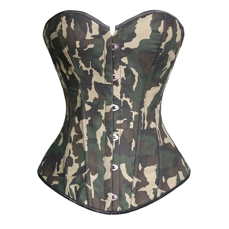 Женский корсет в стиле стимпанк камуфляжный зеленый|lingerie bustier|women sexy corsetsexy corset |