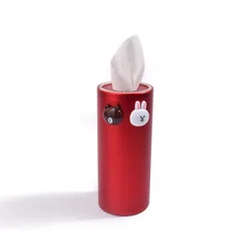 Автомобиль круглая металлическая коробка ткани автомобилей Бумага Полотенца баррель