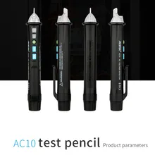Дропшиппинг AC10 AC Тестер Напряжения Ручка Бесконтактный детектор напряжения палка регулируемый диапазон Soundlight оповещение 12V~ 1000V фонарик