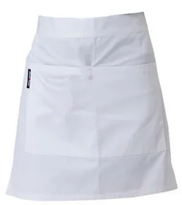 white Женский фартук для ресторана, ресторана, кухни, шеф-повара, кофейня, фруктовый продуктовый официант, платье с карманом, регулируемый пояс - Цвет: white