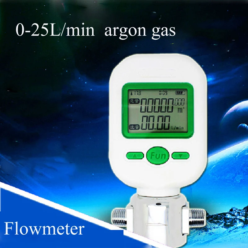 Digital 0 25L/min argon gas flow meter digital display flowmeter range