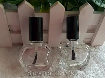 

8ML Glass Nail Oil Bottle, Cosmetic Nail Oil Bottle Black Screw Cap, Transparent Glass Bottle, 20pcs/lot