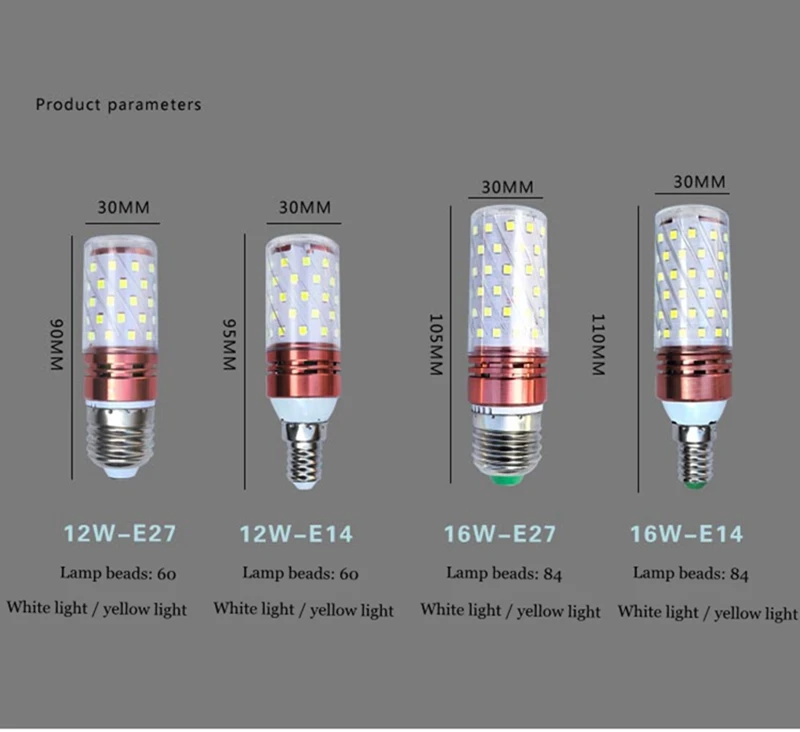 4 шт E27 светодиодный свет свечи 220 V светодиодный E14 Лампы Кукурузы энергосберегающие лампы бытовые люстра со стразами гостиная лампа