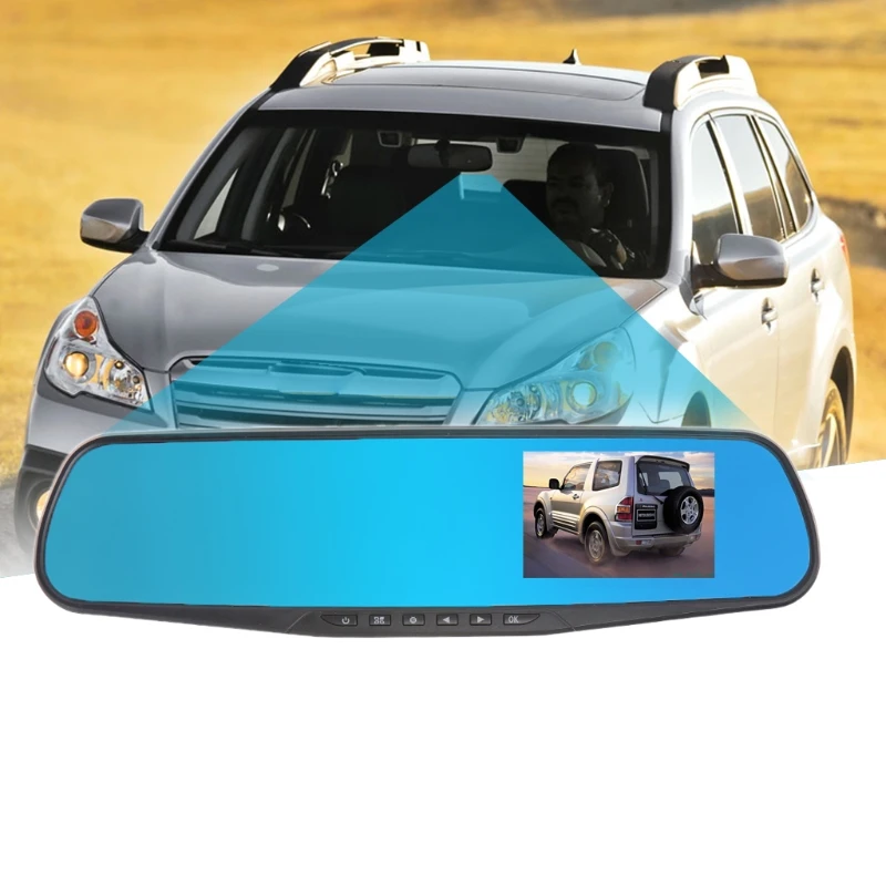 

720P Car DVR Camera Dash Cam with Rearview Mirror Digital Video Recorder Night