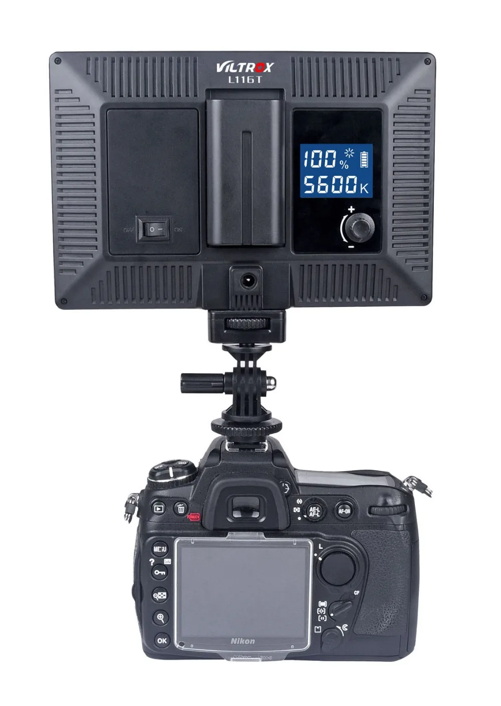  Viltrox L116T LCD Display Bi-Color & Dimmable Slim DSLR Video LED Light +Battery +Charger for Canon - 32757029816