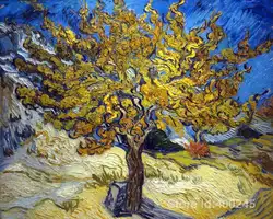 Тутового дерева в осень Винсента Ван Гога Картина маслом Размножение Home Decor Ручная роспись высокое качество