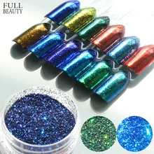 1 коробка хамелеон лак для ногтей порошок для ногтей Holo блеск пыли хром зеркало блеск пигмент для ногтей аксессуары дизайн CHBSF01-12