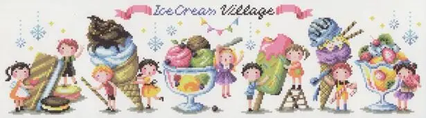 cs-2733 Cross Stitch Kit The Ice Cream Village Icecream Sweet Food  SO