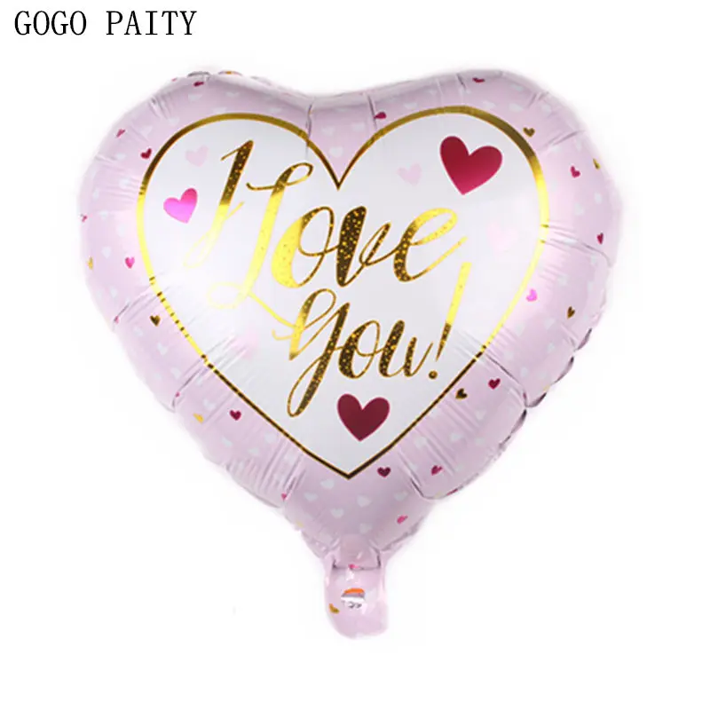 GOGO PAITY Новые 18 дюймовые алюминиевые воздушные шары в форме сердца I love you для