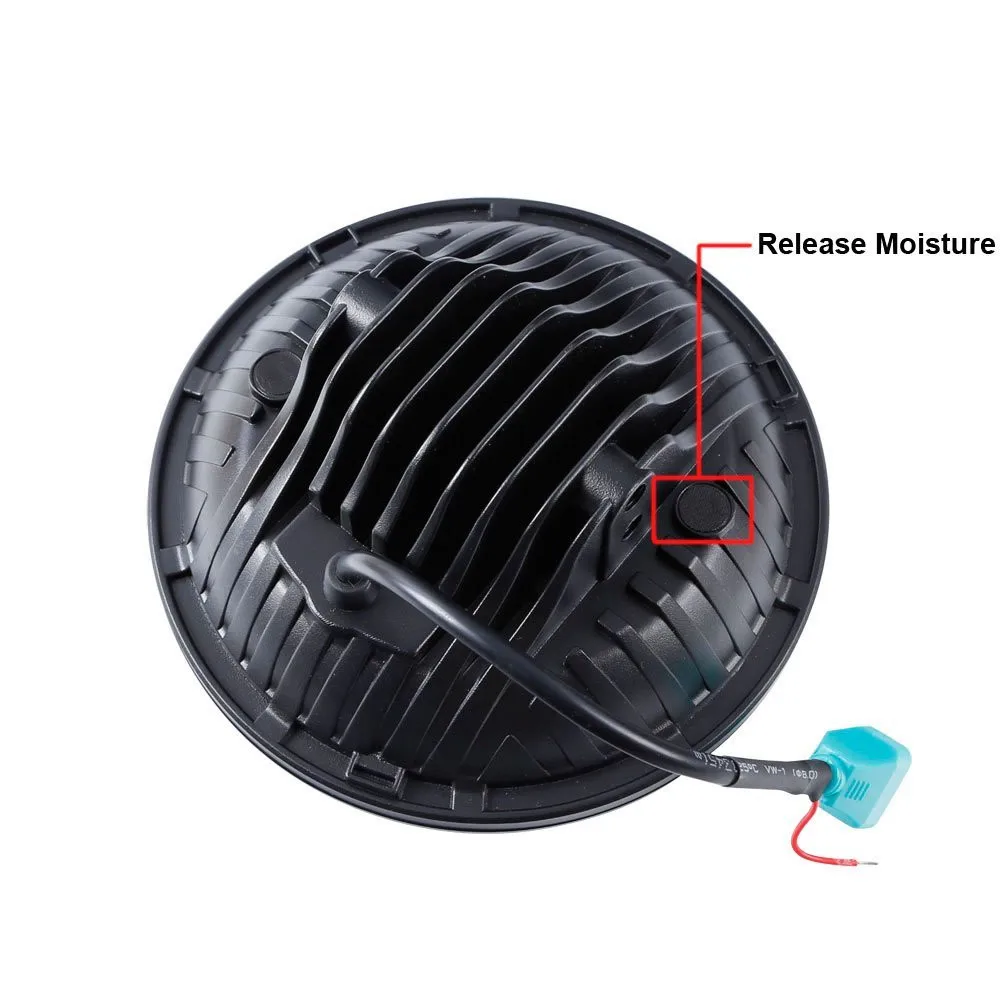 7 Inch 78w Round LED Projector Headlights with DRL Hilo Beam for Jeep Wrangler Jk Tj Harley Motorcycle (Pack of 1) (2)