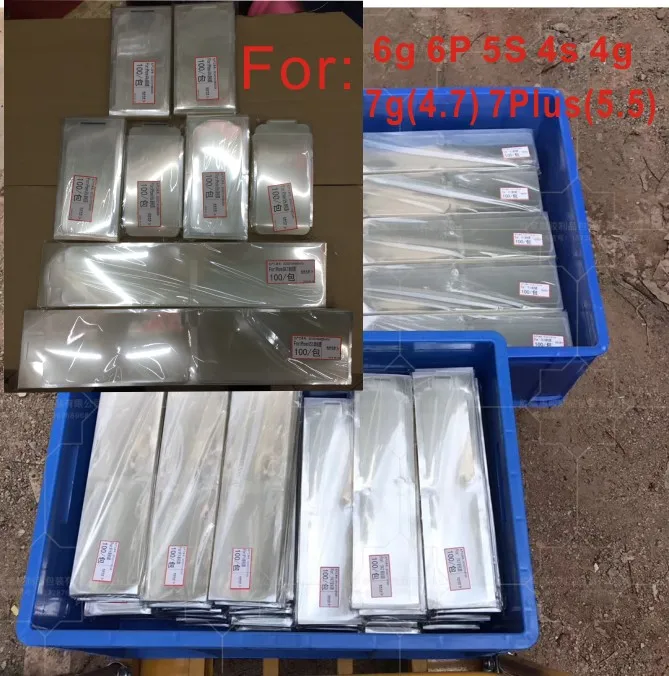 

100pcs Front and Back Plastic Seal Factory Screen Protector Film Black/White for iPhone 7 7g 6 6s plus 5se 4s Factory Film