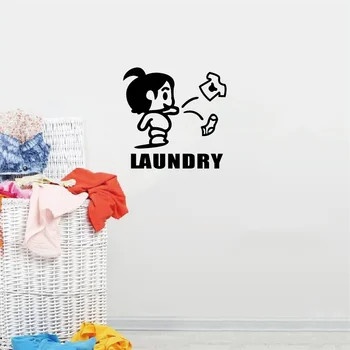 

Kid-14 LAUNDRY Free Stickers Wall Stickers Cartoon Sketch Furniture Kids Room Decoration Home Wallpaper