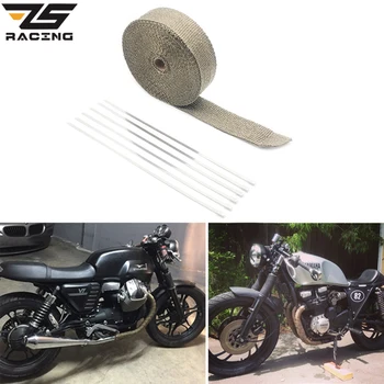 

ZS Racing 5M 10M 15M Motorcycles Exhaust Front Pipe Anti-hot Wrap Heat Manifold Insulation Cloth Roll With 2 Colors Option