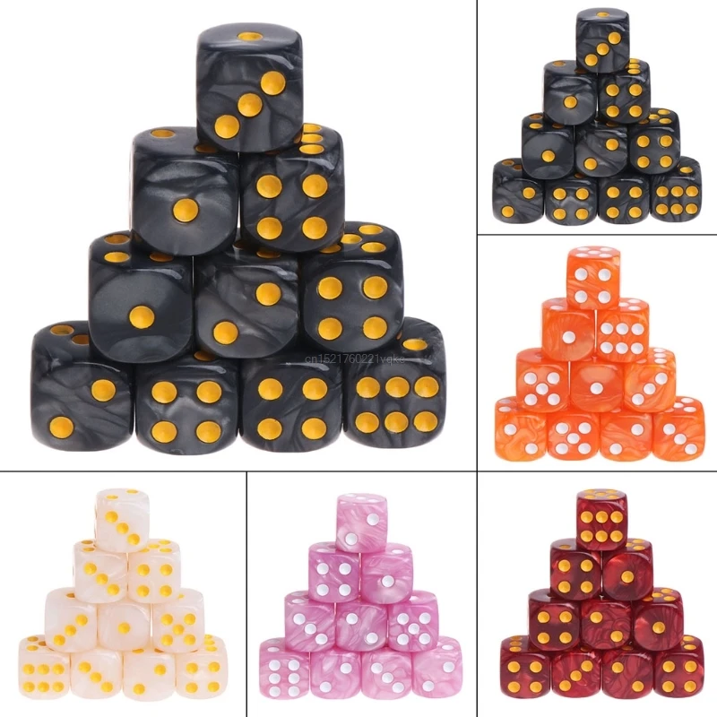 10 шт./компл. акриловые многогранные кубики для трпг Настольная игра «Подземелья и Драконы»