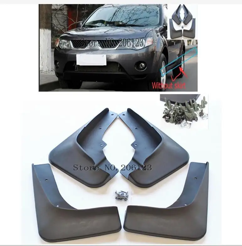 

Mud Flap For Mitsubishi Outlander 2006 2007 2008 Front Rear Molded Car Mud Flaps Mudflaps Splash Guards Mudguards Fender