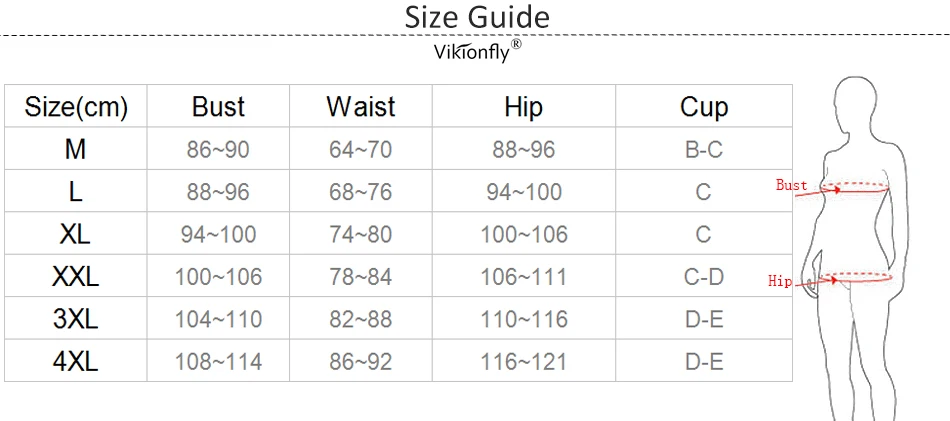 size chart for plus size one piece swimsuit