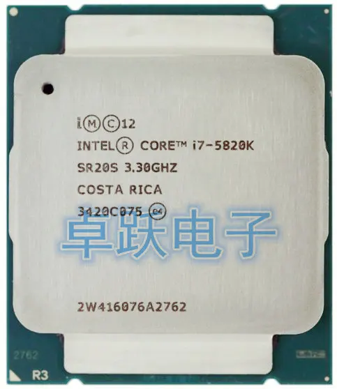 Процессор intel I7 5820K шесть ядер 3 ГГц I7-5820K 140 Вт настольный продукт бесплатная